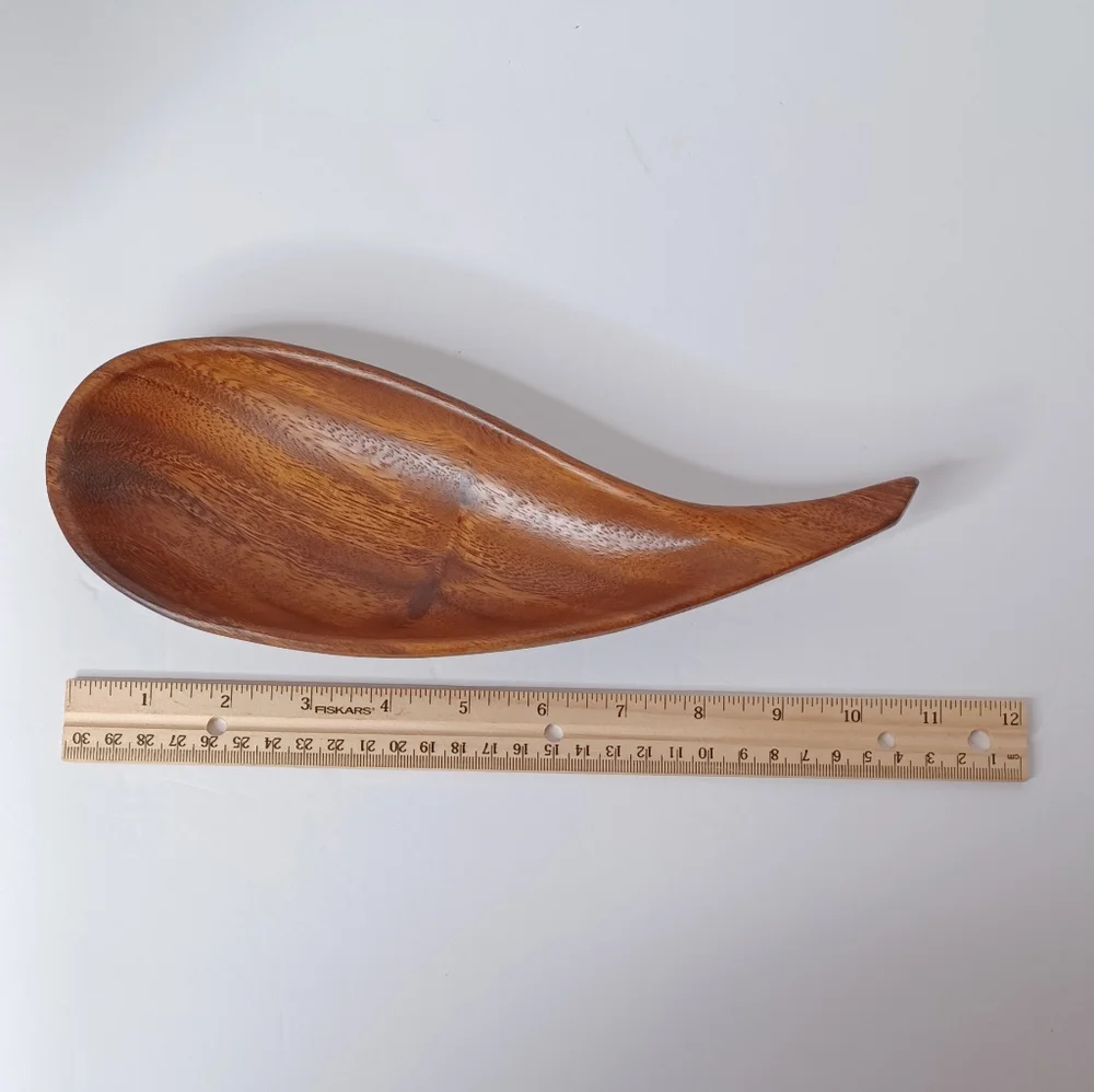 Set of Two Small Mid Century Modern Monkey Pods from Hawaii Trinket Cand…
